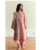3-PC Unstitched Embroidered Lawn Coco By Zara Shahjahan | SABLE-D9